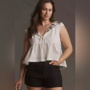 Anthropologie Maeve Strawberry 🍓 Top 2x